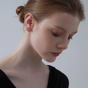 Tiny Small Pink Rose Quartz Stud Earrings