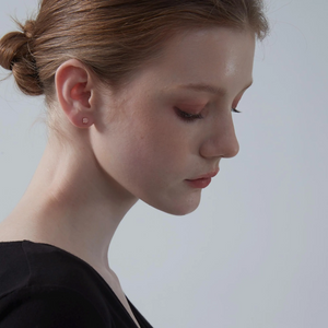 Tiny Small Pink Rose Quartz Stud Earrings