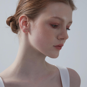 Tiny Small Radiant Heart Cartilage Stud Earrings