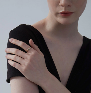 Blue Moon Star Stacking Wedding Band Ring