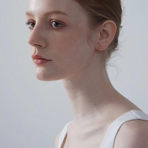 Tiny Small Bow Ribbon Hoop Earrings