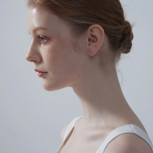 Tiny Small Bow Ribbon Hoop Earrings