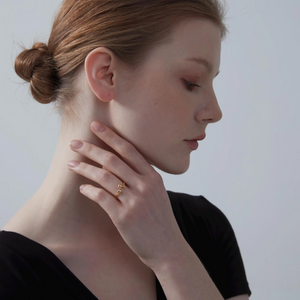 Cute Dachshund Dog Stacking Open Ring