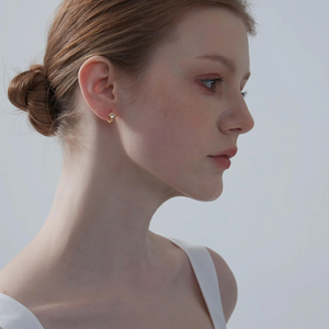 Small Pet Paw Print Huggie Hoop Earrings