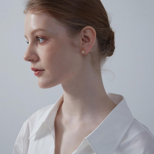 Mother Of Pearl Ginkgo Leaf Stud Earrings