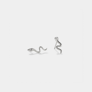 Small Snake Crawler Climber Stud Earrings