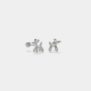 Balloon Dog Screw Back Stud Earrings