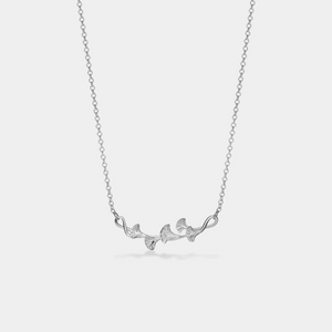 Ginkgo Leaf Nature Inspired Bar Necklace