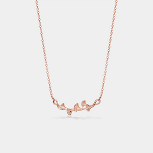Ginkgo Leaf Nature Inspired Bar Necklace