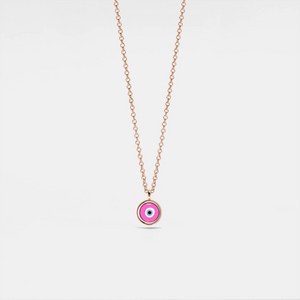 Pink Turkish Evil Eye Nazar Charm Necklace
