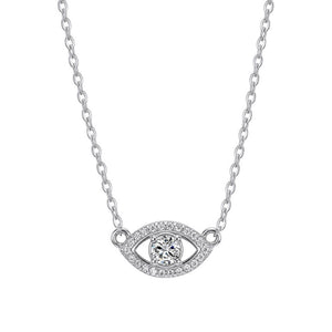 Classic Moissanite Eye Pave Charm Necklace