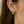 Ribbed Pave Dual Layered Open Hoop Earrings