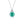 Octagon Green Crystal Pave Charm Necklace