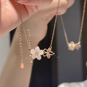 Cherry Blossom Charm Pendant Necklace