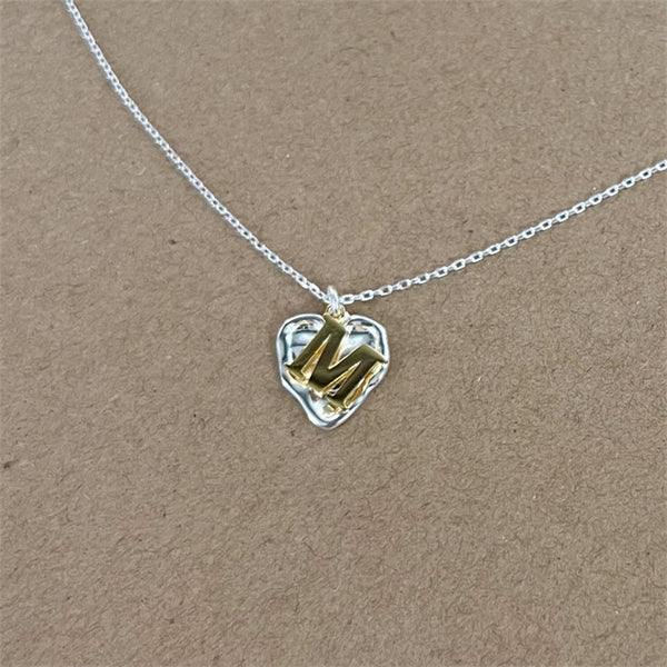 Initial Letter Heart Necklace