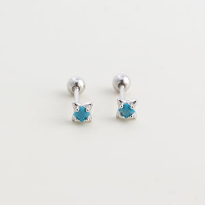 Tiny Star Cartilage Screw Back Stud Earrings