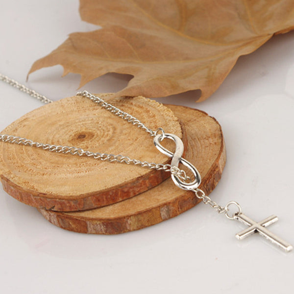 Mobius Cross Layered Necklace