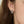 Ribbed Pave Dual Layered Open Hoop Earrings