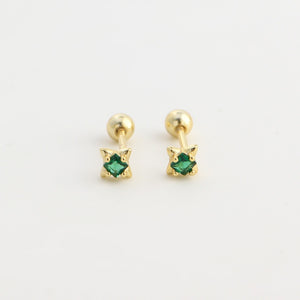 Tiny Star Cartilage Screw Back Stud Earrings
