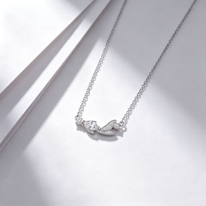 Goldfish Marquise Pave Tail Pendant Necklace