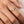 Tiny Princess Cut Solitaire Textured Band Ring