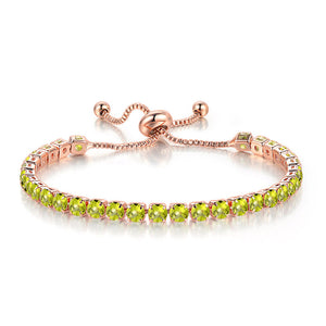 Custom Birthstone Wedding Tennis Bracelet