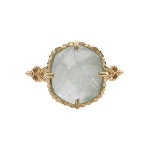 Dainty Solitaire White Crystal Prong Band Ring