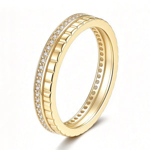 Classic Channel Moissanite Eternity Band Ring