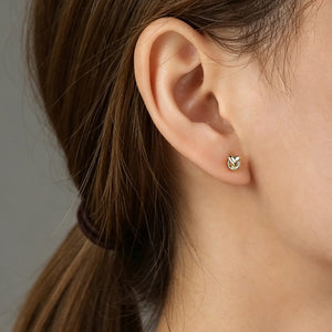 Chunky Interlocking Love Knot Stud Earrings