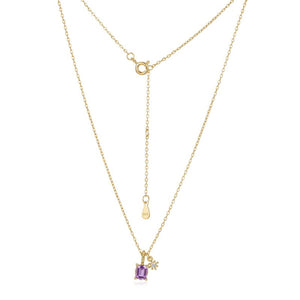 Elegant Amethyst Starburst Pendant Necklace