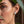 Botanical Leaf Pave CZ Huggie Hoop Earrings