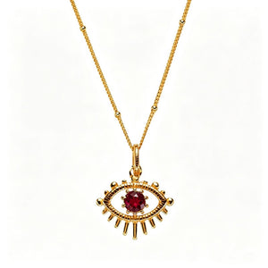 Evil Eye Birthstone Talisman Pendant Necklace