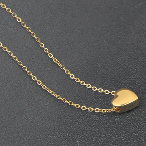 Gold dainty heart pendant necklace, minimalist 18k gold plated small heart necklace jewelry for women