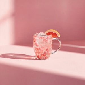 Double Wall Flower Glass Coffee Cup