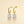 Asymmetric J-Hoop Cushion CZ Drop Earrings