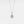 Teardrop-shaped moissanite pendant on a chain against a light gray background