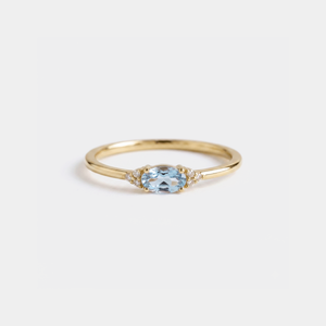 Marquise-Blatt-Stapelring