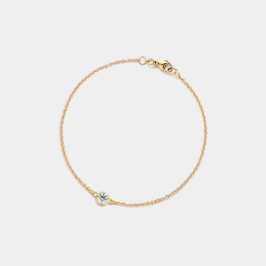 Solitaire Moissanite Charm Stacking Bracelet