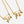 Gold Safety Pin Cross Key Heart Necklace