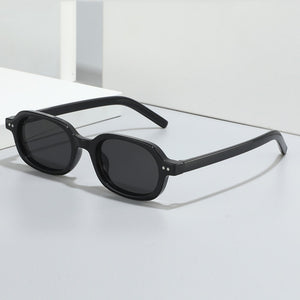 Retro Ergonomic Thick Frame Oval Sunglasses