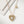 Vintage Textured Heart CZ Pendant Necklace