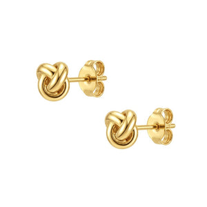 Chunky Interlocking Love Knot Stud Earrings
