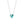 Vintage Iris Flower Heart CZ Charm Necklace