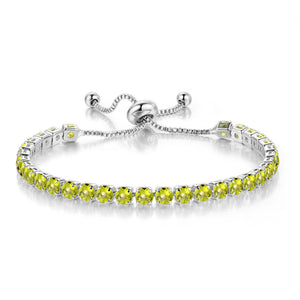Custom Birthstone Wedding Tennis Bracelet