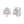 Elegant Pink CZ Flower Huggie Hoop Earrings