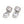 Geometric Bezel Moissanite Drop Stud Earrings