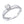 Dainty Dual Band Half Pave Engagement Ring