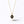 Dainty Oval Black Onyx Floral Charm Necklace