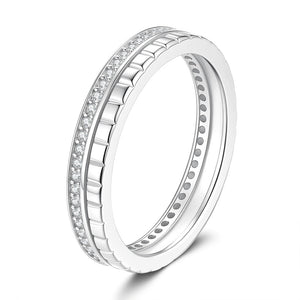 Classic Channel Moissanite Eternity Band Ring