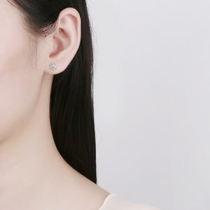 Tiny Sunburst Blue CZ Cartilage Stud Earrings